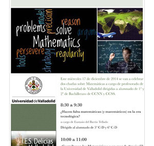 Conferencias de Matemáticas y nuevo blog